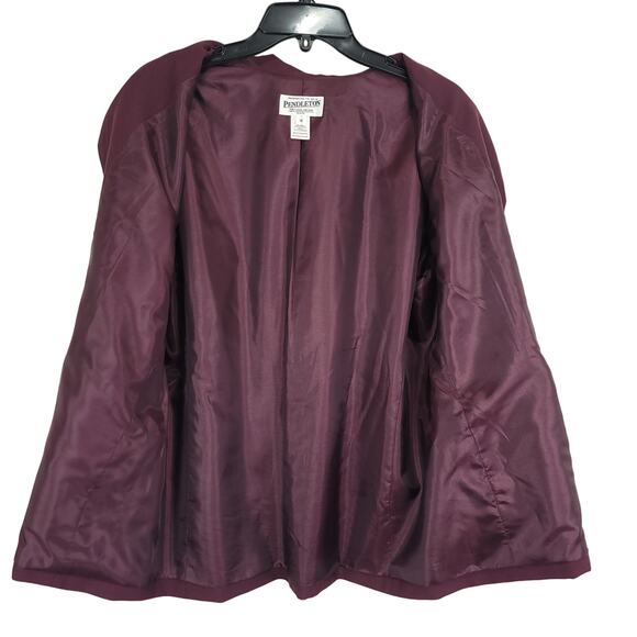 Vintage Pendleton 3 Button Single Breasted Wool Blend Blazer Jacket, Size 14P - Picture 10 of 11